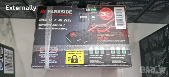 Батерии 20V 2Ah, 4Ah + зарядно PARKSIDE X20V TEAM - Нови, снимка 7 - Други инструменти - 55476666