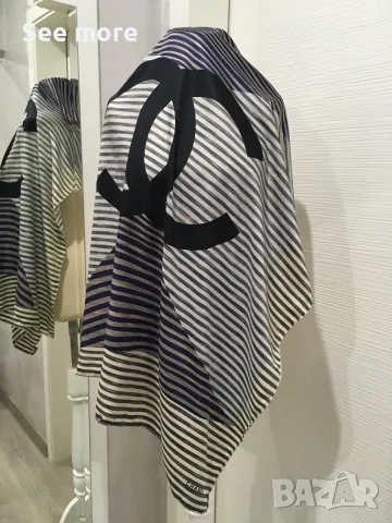 Chanel CC logo 100% шал коприна