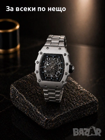 Richard Mille Мъжки Луксозен Часовник С Кварцов Механизъм С Кутия Код Gentlemen Legacy63