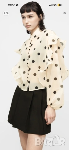 Дамска риза на точки, снимка 5 - Ризи - 54289869