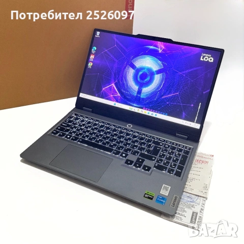 Lenovo LOQ 15 Gen 9/144Hz/i5-12450HX/RTX 3050 6GB/16GB DDR5/512TB NVMe/Гаранция, снимка 3 - Лаптопи за игри - 54730726