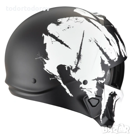 Мото каска Scorpion EXO-COMBAT II MARUDER Matt Black-White 390.97 лв. / 199.90 €, снимка 4 - Аксесоари и консумативи - 54393467