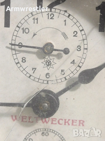 Стар Немски Механичен Часовник Будилник Junghans , снимка 3 - Антикварни и старинни предмети - 54000954