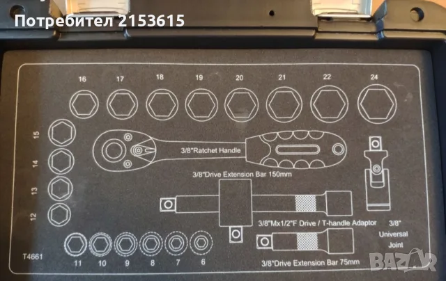 CK TOOLS 3/8" Sure Drive 23 части вложки камъни комплект кутия, снимка 6 - Гедорета - 55514787