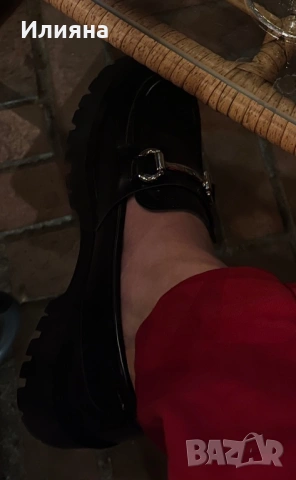 Черни мокасини Steve Madden – масивна подметка , снимка 2 - Дамски елегантни обувки - 53970465