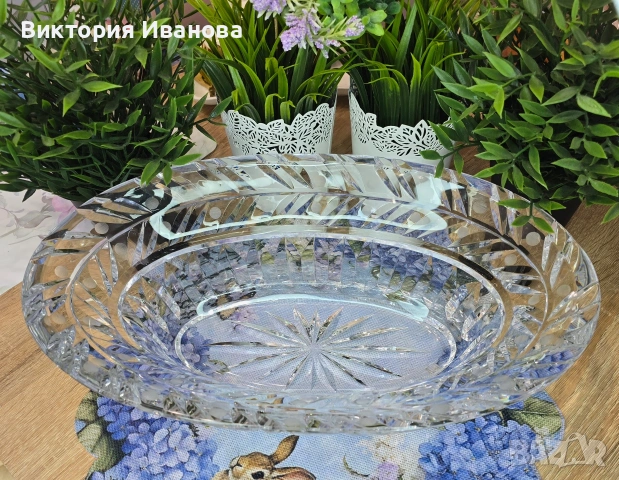 Кристална купа голяма, снимка 2 - Декорация за дома - 54177059