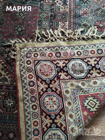 Vintage ориенталски вълнен килим – ръчна изработка, снимка 7 - Антикварни и старинни предмети - 54656578