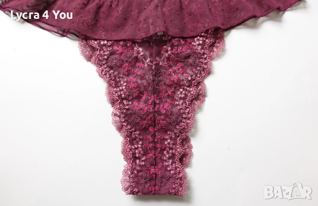 Etam M/L луксозни бразилиани с бродерии на цветя., снимка 4 - Бельо - 54175213