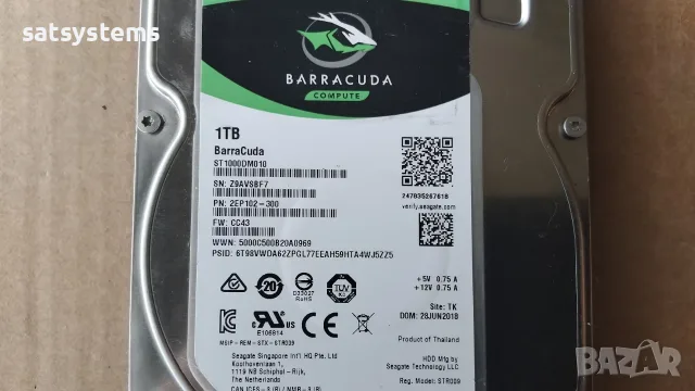 Хард диск Seagate Barracuda Compute ST1000DM010 1TB SATA 6.0Gb/s, снимка 3 - Твърди дискове - 55440824
