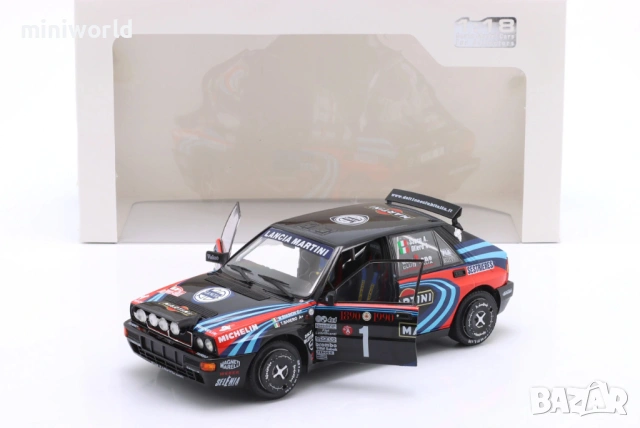 Lancia Delta HF INTEGRALE n.1 Tribute to BIASON Rallye Monte Carlo 1990 - мащаб 1:18 Solido кутия, снимка 7 - Колекции - 54708631