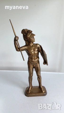 Леонид , цар на Спарта с копие и щит с Медуза. , снимка 4 - Статуетки - 54208001