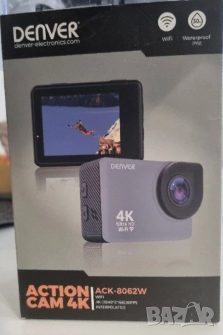 Екшън камера Denver Electronics ACK-8062W 2" 4K Wifi черена, снимка 2 - Друга електроника - 54373572