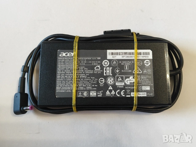 Оригинално зарядно за ACER 19V / 7.1A / 135W , снимка 4 - Части за лаптопи - 50906643