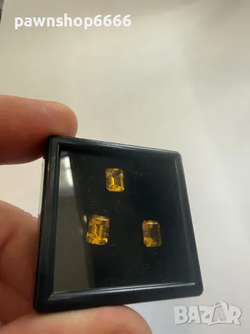 Лот 3 естествени Хелиодора (Жълт Берил) – 2.75 ct – Emerald Cut – Проверени гемологично, снимка 7 - Други - 55394877