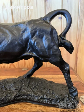 Скулптура пластика на бик , снимка 6 - Антикварни и старинни предмети - 54007337
