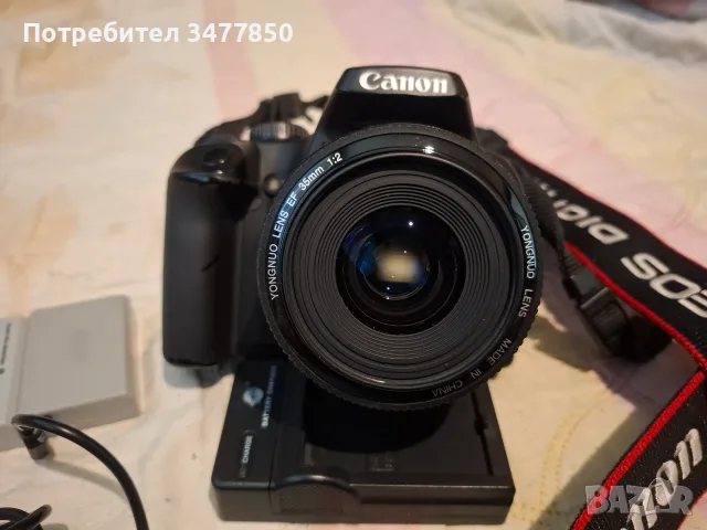 Canon 1000D с обектив Youngnuo 35mm f1:2, снимка 2 - Фотоапарати - 55678487