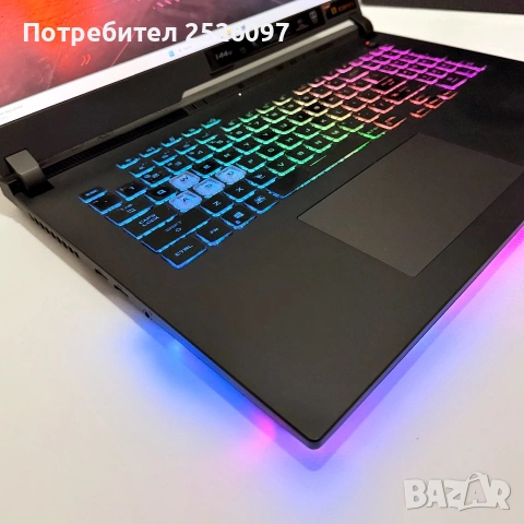 ASUS ROG Strix G17/144Hz/Ryzen 7 4800H/RTX 3050 Ti/16GB RAM/RGB/512GB, снимка 5 - Лаптопи за игри - 55243192