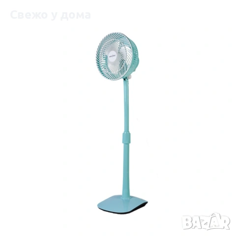 Стоящ вентилатор 35W с регулируема височина и двойно въртене – тих и мощен охлаждащ вентилатор 220V, снимка 3 - Вентилатори - 54790467