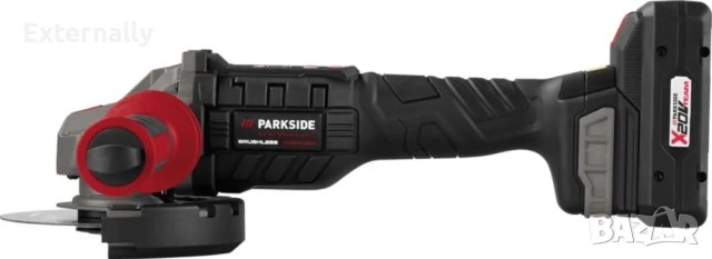Акумулаторен ъглошлайф Parkside Performance PWSAP 20 Li F6 + батерия + зарядно - гаранция