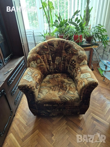 ДИВАН С МИХАНИЗЪМ С ДВА ФОТЬОЙЛА , снимка 4 - Дивани и мека мебел - 55175294