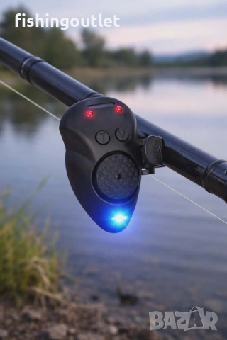 Сигнализатори със станция за сом . Активират се от вибраация при удар , снимка 2 - Такъми - 54046886