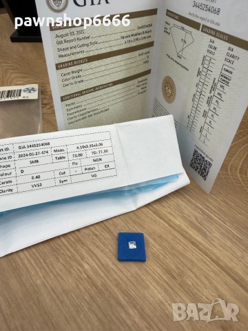 Сертифициран естествен диамант GIA – 0.40 ct, D/VVS2