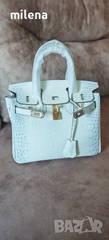 Нова чанта, цвят шампанско, модел Hermès Birkin 