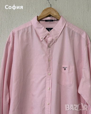 Розова Oxford риза Gant, снимка 4 - Ризи - 55211496