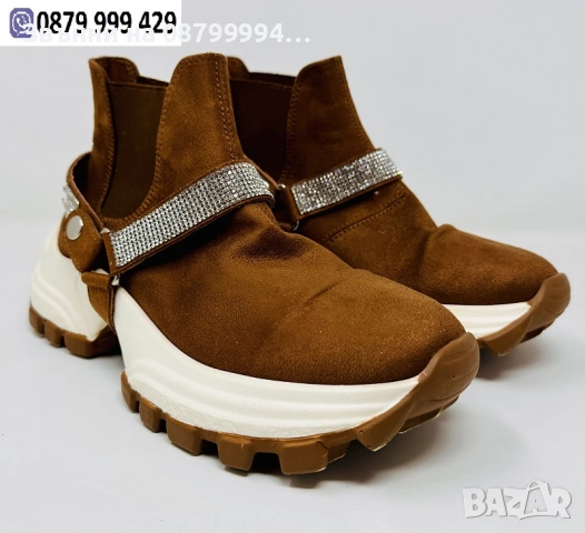 Боти Челси от велур с декорация от кристали Aeropostale