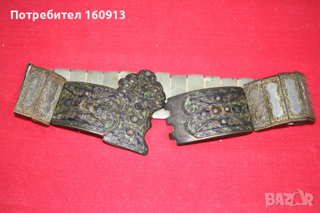 Възрожденски сребърен Дедеагач колан пафта накит за носия., снимка 3 - Антикварни и старинни предмети - 54224867