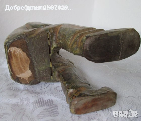 41см. стара Дървена фигура, дърворезба птица, малкия Мук, Хемингуей седнал мъж, снимка 16 - Статуетки - 31999522