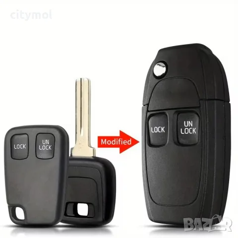Кутийка за ключ с 2 бутона за VOLVO C70 S40 S60 S70 S80 S90 V40 V70 V90 XC70 XC9