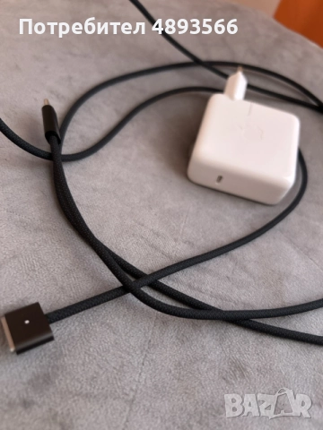 Apple USB-C Power Adapter 70W + магнитен кабел MagSafe 3 за MacBook – нови серии, снимка 5 - Лаптоп аксесоари - 55369979