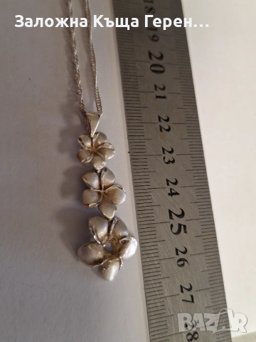 Сребърно Колие - 5,50гр., снимка 2 - Колиета, медальони, синджири - 54132479