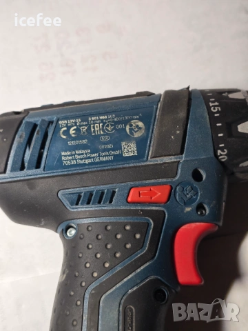 Bosch GSR 12V-15 малък винтоверт с 4 ah батерия и зарядно, снимка 5 - Винтоверти - 54318624