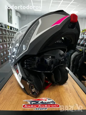 Отваряема мото каска SMK GULLWING Astro Pink/White,XS 53-54,вградени очила 195.39 лв. / 99.90 €, снимка 2 - Аксесоари и консумативи - 55591960