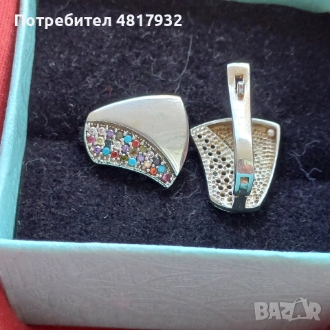 Сребърни обеци, снимка 3 - Обеци - 54593753