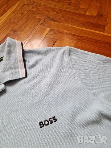 Страхотна мъжка тениска HUGO BOSS слим фит модел , размер 2XL, но отговаря на XL размер , снимка 4 - Тениски - 55401959