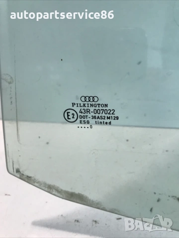 Стъкло на прозорец за задна лява врата за Audi A4 2.8 V6 (2001) 43R-007022, снимка 2 - Части - 54671239