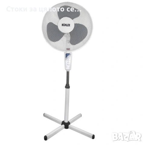 Вентилатор на стойка 16'' Muhler, 40W, снимка 2 - Вентилатори - 54746687