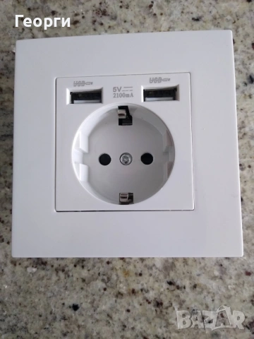 Ел. Контакт с USB изход за зареждане, снимка 2 - Друга електроника - 54294277