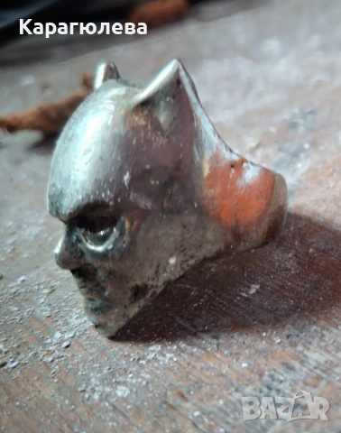 Масивен пръстен "Тъмен рицар", снимка 2 - Пръстени - 53999911