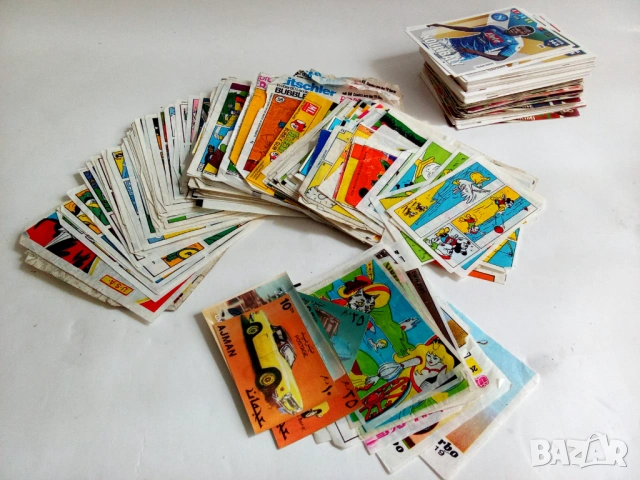 Лот Стари картинки от дъвки и карти футболисти 228бр