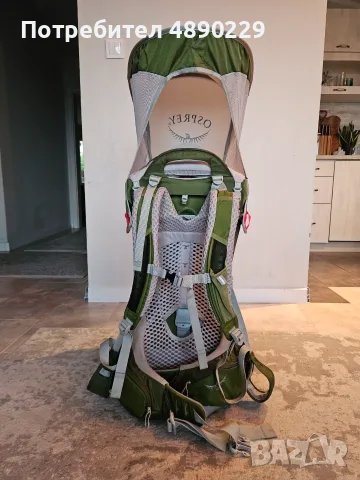 Туристическа раница-кенгуру Osprey Poco AG Premium – Ivy Green, снимка 6 - Кенгура и ранички - 55354619