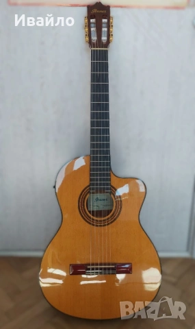 Нова електроакустична класическа китара Ibanez GA6CE, Amber High Gloss + калъф, снимка 5 - Китари - 54608696