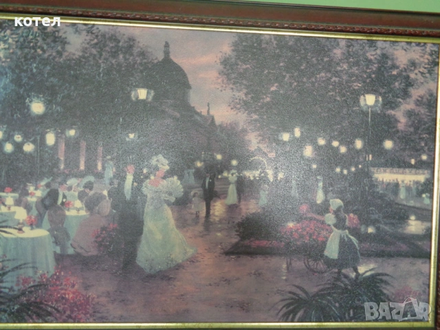 Продавам -Рядка рамкирана картина "Elegant Evening / Would You Like Some Flowers?" – Christa Kieffer, снимка 4 - Антикварни и старинни предмети - 54667798