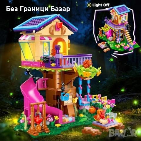 Нов Конструктор Къща На Дърво LED 618 Части Горска Къщичка Играчка деца Идеален подарък, снимка 2 - Други - 54638110