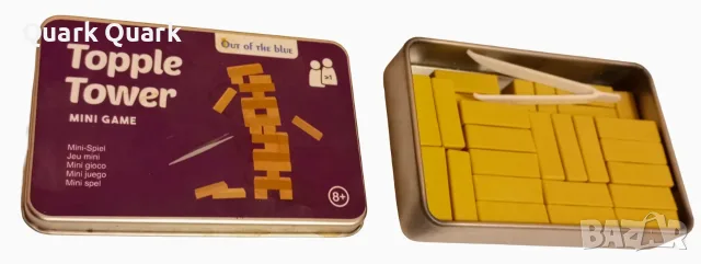 🎲 Игра Дженга (Jenga) 🧱 балансна кула + 🎁 ПОДАРЪК джобна | като нова | София, снимка 4 - Настолни игри - 55416722