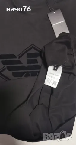 Нова черна тениска Armani Emporio Armani , снимка 2 - Тениски - 55598208