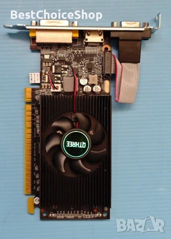Видеокарта QTHREE GeForce 210 - 1GB DDR3 HDMI DVI VGA 64-битова – Low Profile, снимка 4 - Видеокарти - 54934376
